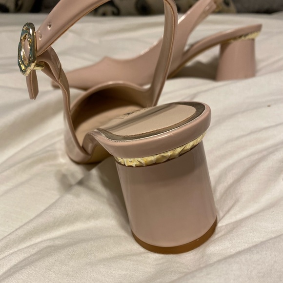 ZARA basic collection light pink pointed toe sling back heels size 37 - Picture 3 of 6